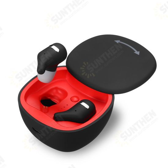 [bluetooth 5.0] Wireless Earphone Bilateral Call Auto Pairing Voice Control Stereo Headphone with Charging Box