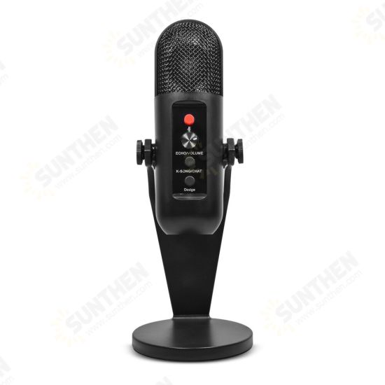 bluetooth V5.0 USB Professional Recording Wireless Microphone 180° Adjustable DSP Noise Reduction Video Singing For Mobile PC Laptop