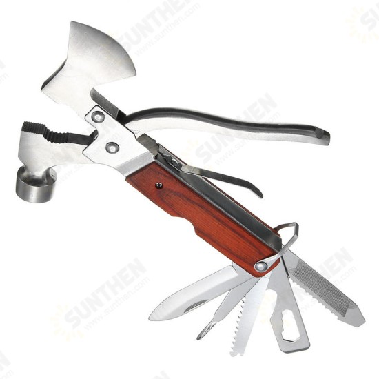 Multifunction Hammer Axe Opener Screwdriver Pliers Tool Kit Emergency Survival Hatchet EDC Tools