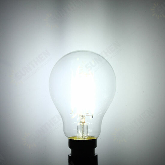 A60 B22 4W White Warm White COB LED Filament Retro Edison Bulbs AC 220V