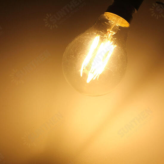 A60 B22 4W White Warm White COB LED Filament Retro Edison Bulbs AC 220V