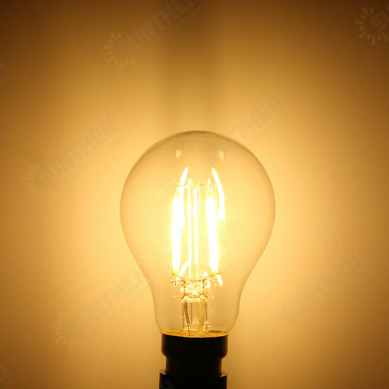 A60 B22 4W White Warm White COB LED Filament Retro Edison Bulbs AC 220V