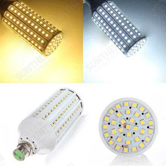 B22 30W White/Warm White 5050 SMD 165 LED Corn Bulb Lamps AC110V