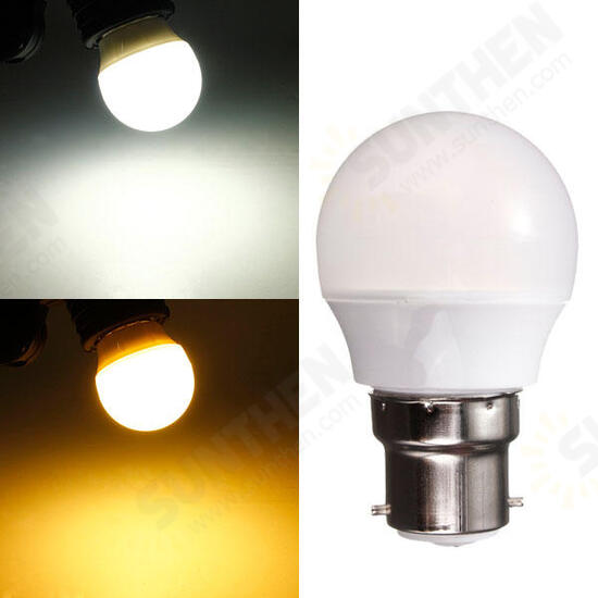 B22 3W Warm White/White AC 220V 8 SMD 2835 LED Globe Light Bulb