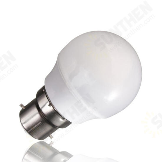 B22 3W Warm White/White AC 220V 8 SMD 2835 LED Globe Light Bulb