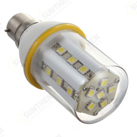 B22 4W Pure White 24 SMD 5050 Energy Saving LED Corn Bulb 220-240V