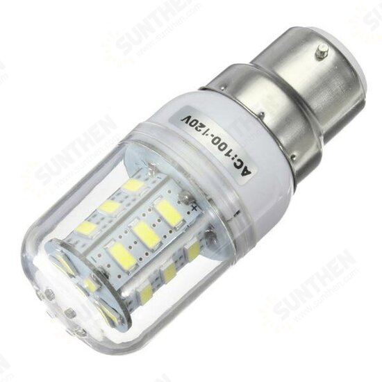 B22 5W 24 SMD 5730 Warm White/White LED Corn Light Bulbs AC 110V