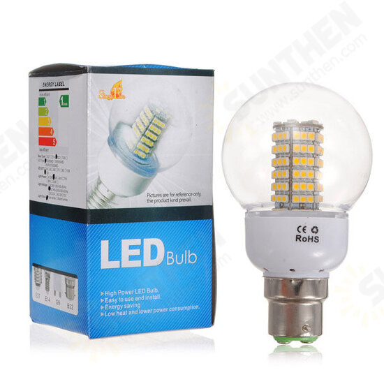 B22 5W Warm White 120 SMD 3528 SinglyFire LED Bulbs AC 85V-265V