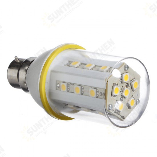 B22 6W 360LM Warm White 24-LED SMD 5050 SinglyFire LED Light Bulb 220V