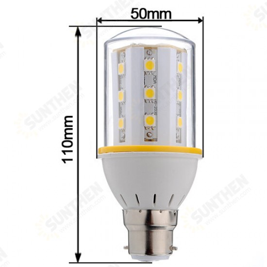 B22 6W 360LM Warm White 24-LED SMD 5050 SinglyFire LED Light Bulb 220V