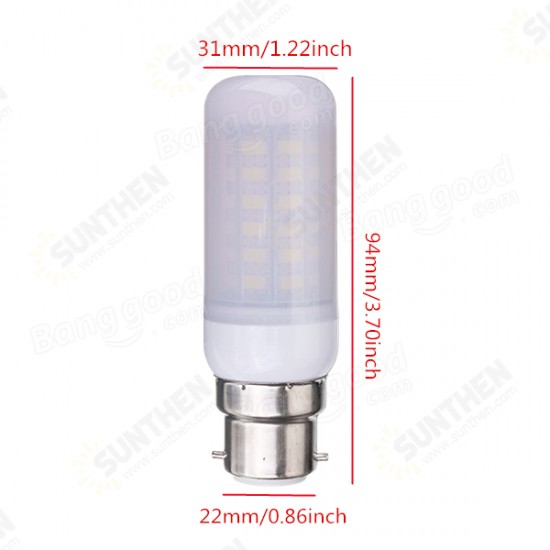 B22 6W White/Warm White 5730SMD LED Corn Bulb Frosted Cover AC 110V