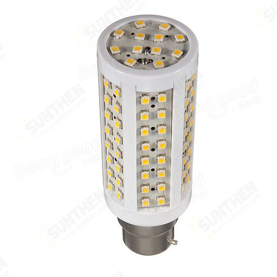 B22 9W Pure White/Warm White 114 SMD 3528 LED Corn Light Bulb 220V