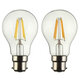 B22 A60 4W LED COB Filament Bulb Eison Vintage Clear Glass Lamp Non-dimmable AC220V