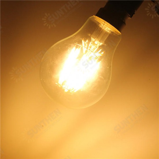 B22 A60 8W LED COB Filament Bulb Eison Vintage Clear Glass Lamp Non-dimmable AC 220V