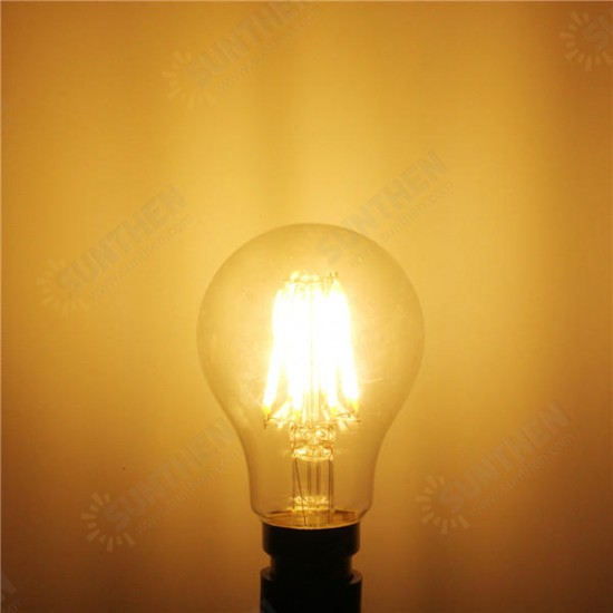 B22 A60 8W LED COB Filament Bulb Eison Vintage Clear Glass Lamp Non-dimmable AC 220V