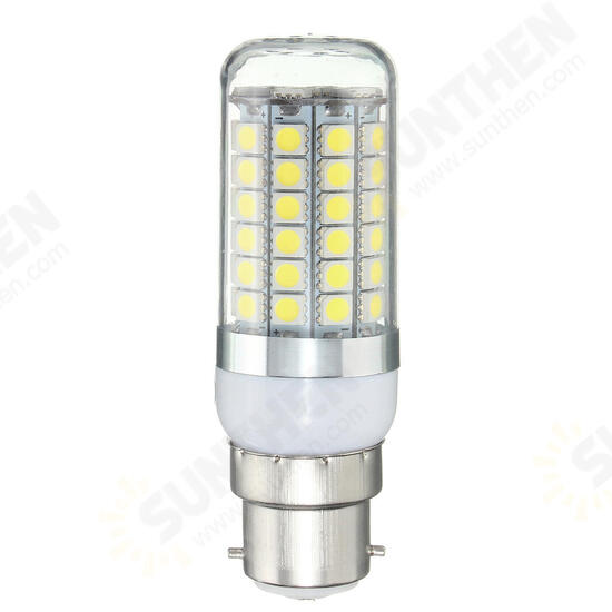 B22 GU10 6W 69 SMD 5050 LED Pure White Warm White Natural White Cover Corn Bulb AC220V