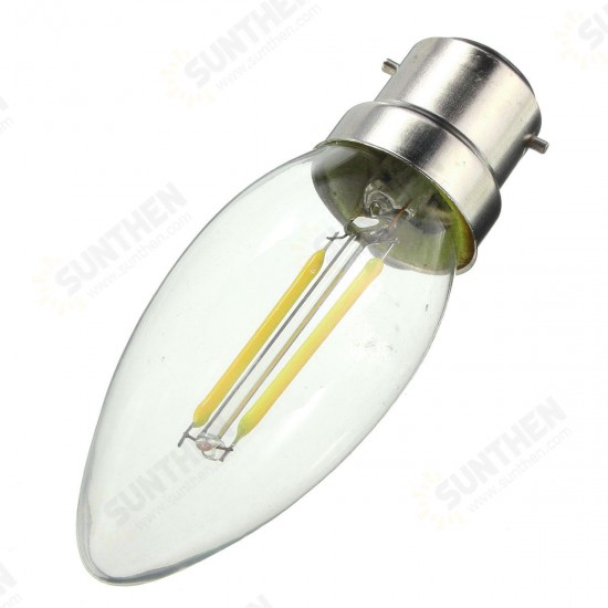 Dimmable B22 C35 2W Retro COB Filament 200Lm Vintage Edison Light Bulb AC220V