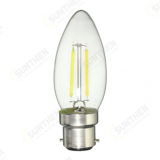 Dimmable B22 C35 2W Retro COB Filament 200Lm Vintage Edison Light Bulb AC220V