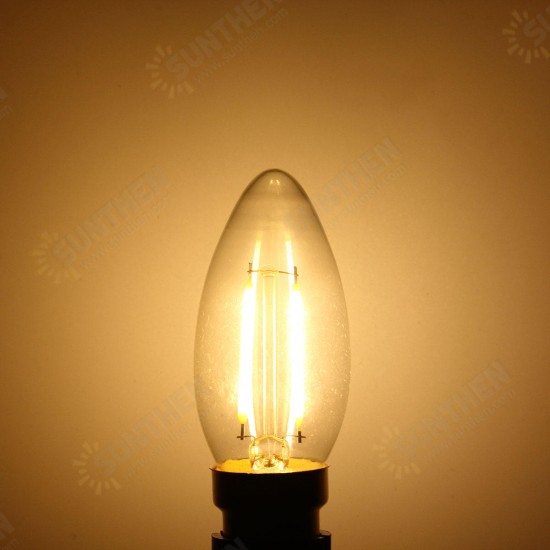 Dimmable B22 C35 2W Retro COB Filament 200Lm Vintage Edison Light Bulb AC220V