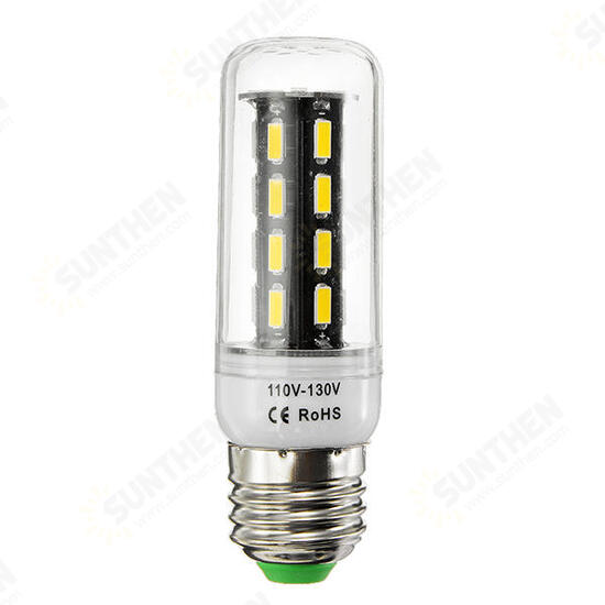 E27 E14 B22 4W 5W 6W SMD 7030 Pure White Warm White LED Corn Light Lamp Bulb AC110V