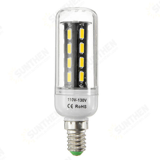 E27 E14 B22 4W 5W 6W SMD 7030 Pure White Warm White LED Corn Light Lamp Bulb AC110V