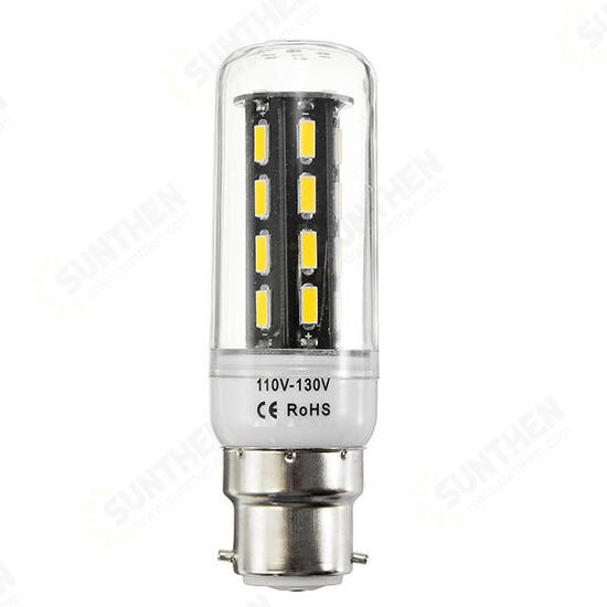 E27 E14 B22 4W 5W 6W SMD 7030 Pure White Warm White LED Corn Light Lamp Bulb AC110V