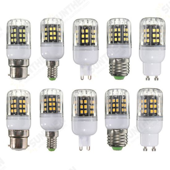 E27/E14/B22/G9/GU10 5W 2835 SMD Cover 42 LED Corn Light Lamp Bulb AC220V