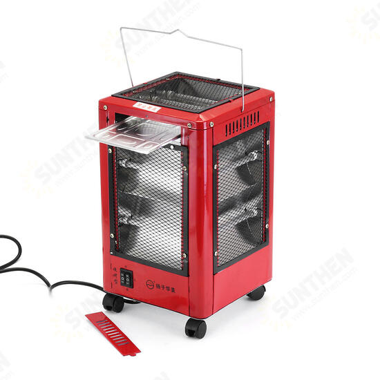 220V 2000W Five-Sided Heater Grill Type Brazier Heater Energy Saving Vertical Electric Heater