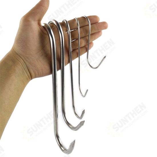 10pcs / Lot Stainless Steel Round S Shaped Hook Kitchen Beef Chicken BBQ Sticks Needle