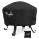 Outdoor Fire Pit Cover Round 26inch Waterproof 600D Heavy Duty Patio Fire Bowl Cover with Buckles, Drawstring Closure & 2 Air Vents Thick PVC Coat
