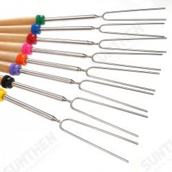 BBQ Roasting Sticks Extendable Design Wooden Handle Smores Kit for Fire Pit Sticks for Fire Pit BBQ Roasting Sticks Extendable Design Wooden Handle Smores Kit for Fire Pit Sticks for Fire Pit