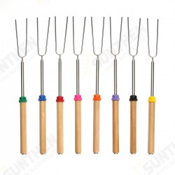 BBQ Roasting Sticks Extendable Design Wooden Handle Smores Kit for Fire Pit Sticks for Fire Pit BBQ Roasting Sticks Extendable Design Wooden Handle Smores Kit for Fire Pit Sticks for Fire Pit