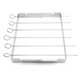 Portable Barbecue BBQ Rack Stainless Steel Skewer Meat Foods Grill Camping Tool