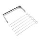 Portable Barbecue BBQ Rack Stainless Steel Skewer Meat Foods Grill Camping Tool