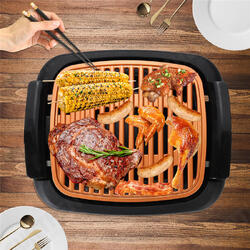 Smokeless Electric Roast BBQ Grill Indoor Grill Nonstick Pan & Portable Outdoor Barbecue Grill Smokeless Electric Roast BBQ Grill Indoor Grill Nonstick Pan & Portable Outdoor Barbecue Grill