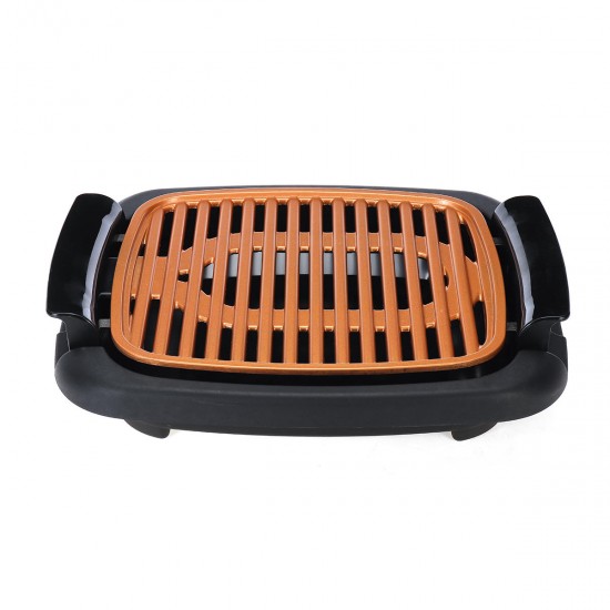 Smokeless Electric Roast BBQ Grill Indoor Grill Nonstick Pan & Portable Outdoor Barbecue Grill