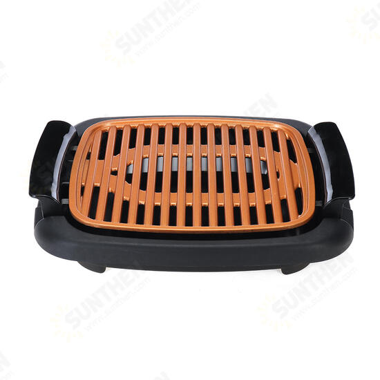 Smokeless Electric Roast BBQ Grill Indoor Grill Nonstick Pan & Portable Outdoor Barbecue Grill