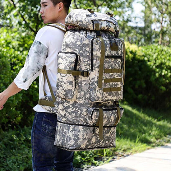 100L Large Capacity Military Tactical Backpack Outdoor Hiking Climbing Camping Bag Travel Rucksack