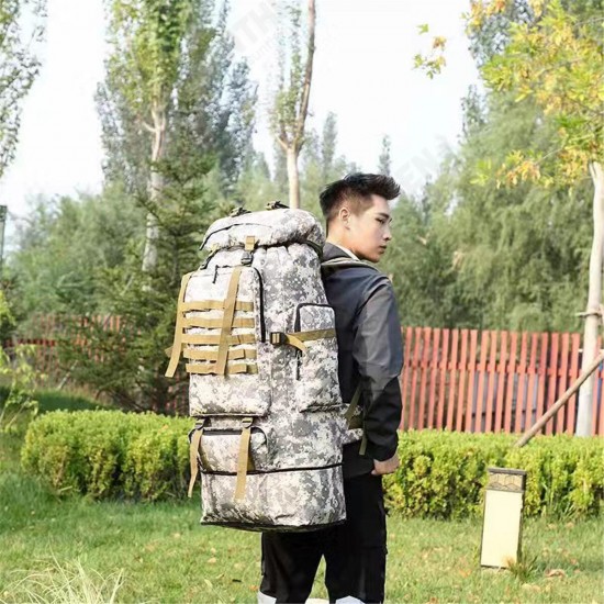 100L Large Capacity Tactical Backpack Camping Climbing Hunting Waterproof Rucksack