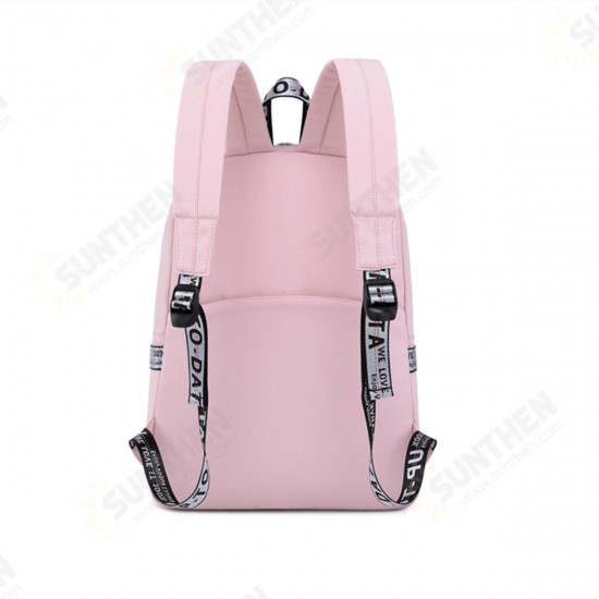 12L/18L Women USB Port Backpack Waterproof School Shoulder Bag Teenager Girls Handbag Outdoor Travel