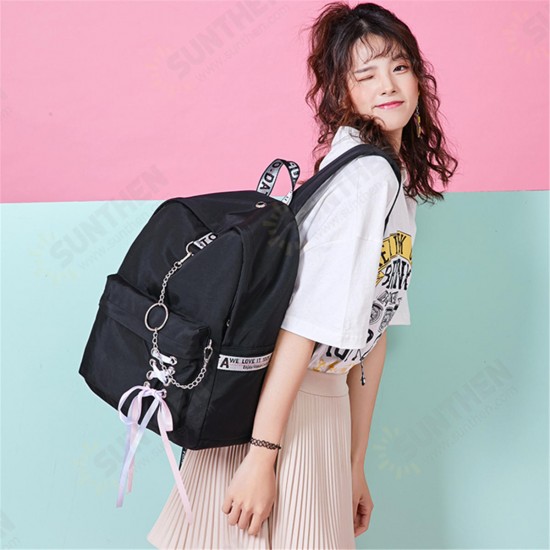 12L/18L Women USB Port Backpack Waterproof School Shoulder Bag Teenager Girls Handbag Outdoor Travel