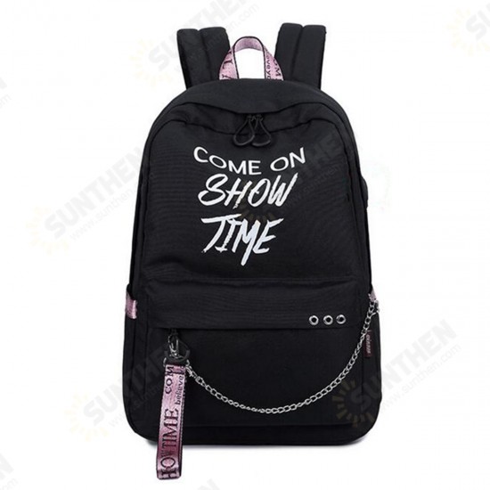 15.6 Inch Anti-Theft Laptop USB Backpack Luminous Outdoor Travel School Bag Men Women 15.6 Inch Anti-Theft Laptop USB Backpack Luminous Outdoor Travel School Bag Men Women