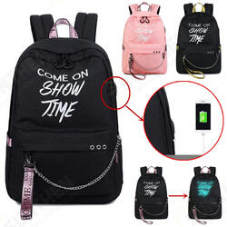 15.6 Inch Anti-Theft Laptop USB Backpack Luminous Outdoor Travel School Bag Men Women 15.6 Inch Anti-Theft Laptop USB Backpack Luminous Outdoor Travel School Bag Men Women