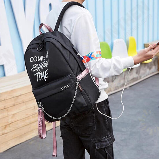 15.6 Inch Anti-Theft Laptop USB Backpack Luminous Outdoor Travel School Bag Men Women 15.6 Inch Anti-Theft Laptop USB Backpack Luminous Outdoor Travel School Bag Men Women