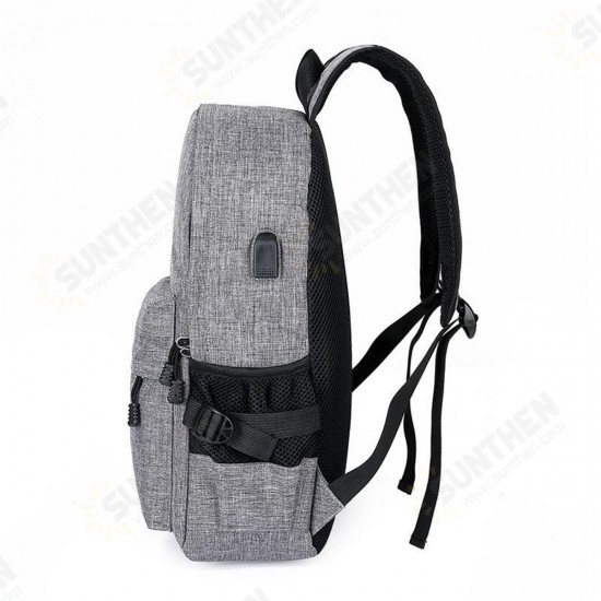 15L Outdoor USB Anti-theft Backpack Rucksack Laptop Bag School Shoulder Bag Camping Travel