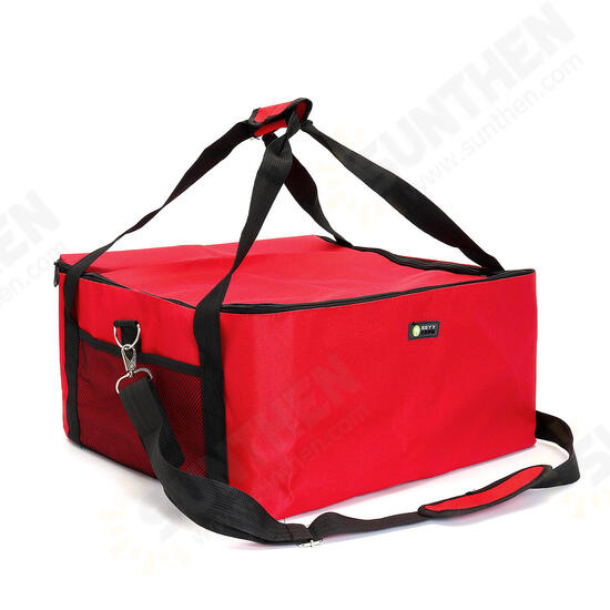 16inch Pizza Insulated Thermal Picnic Bag Food Delivery Pouch Oxford Cloth Aluminium Foil