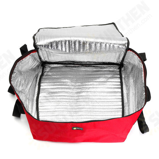 16inch Pizza Insulated Thermal Picnic Bag Food Delivery Pouch Oxford Cloth Aluminium Foil