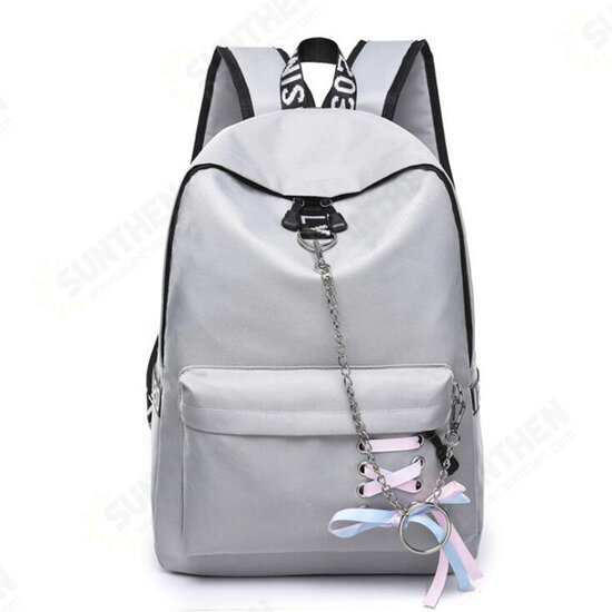 17L Outdoor Travel Backpack Waterproof Nylon School Rucksack Girls Women Bag With Headphone Jack