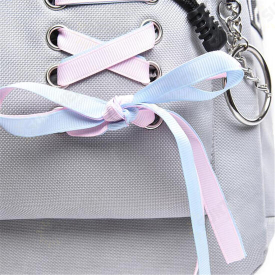 17L Outdoor Travel Backpack Waterproof Nylon School Rucksack Girls Women Bag With Headphone Jack