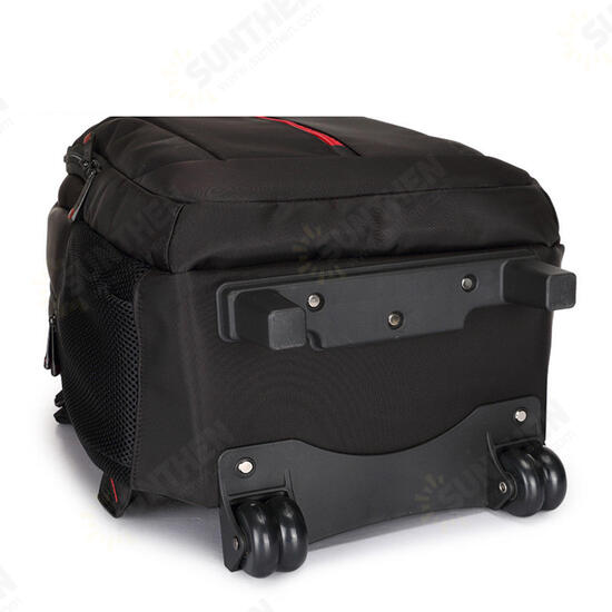 19Inch Waterproof Wheeled Trolley Backpack Laptop Suitcase Luggage Rucksack Traveling Stroage Bags